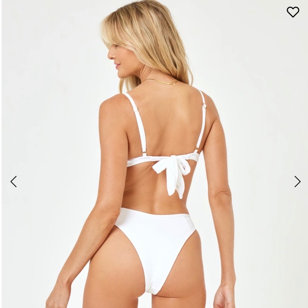 L*Space Ribbed Bikini SET - White - Picture 3 of 7